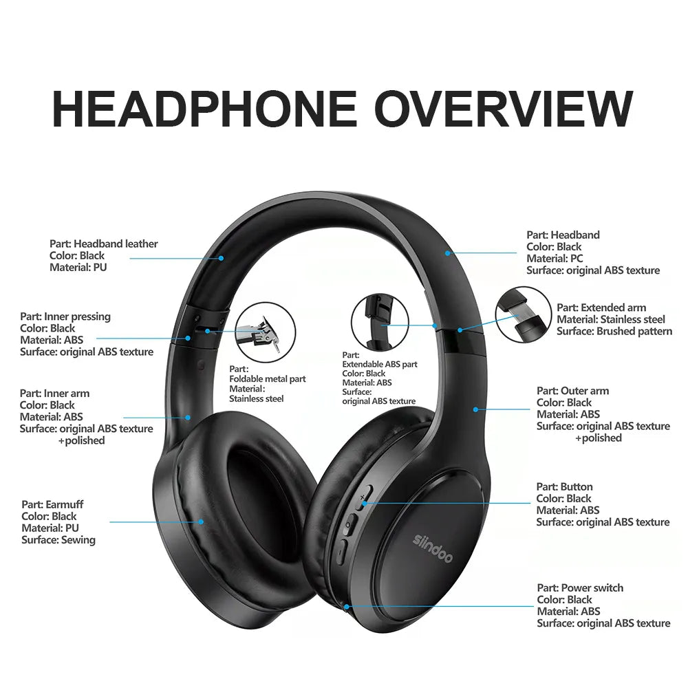 Casque audio Bluetooth 5.1 à Réduction de bruit - SUPER BASSES 🎵