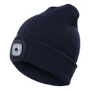 Bonnet d'hiver avec lampe LED intégrée