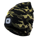 Bonnet d'hiver avec lampe LED intégrée
