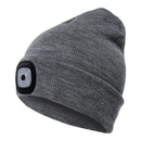 Bonnet d'hiver avec lampe LED intégrée