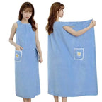 Toalla de baño tipo albornoz con broches - ULTRA absorbente