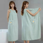 Toalla de baño tipo albornoz con broches - ULTRA absorbente