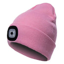 Bonnet d'hiver avec lampe LED intégrée