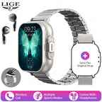 Montre intelligente connectée 2 en 1 avec écouteurs + Bracelet OFFERT