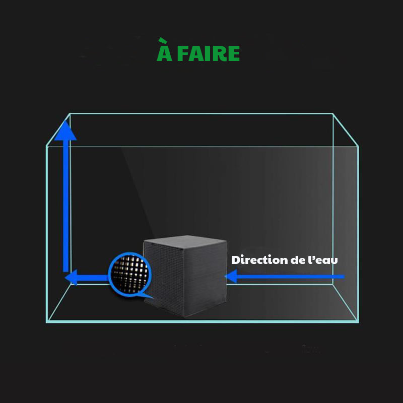 Cube Charbon Actif Nettoyeur d'Aquarium