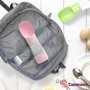  Gourde anti-gaspillage avec compartiment croquettes chien et chat