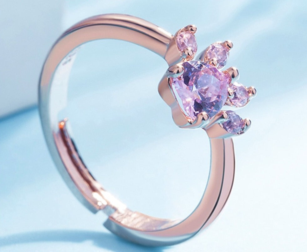 Bague empreinte patte de chat