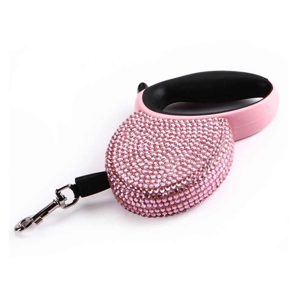 Laisse à Strass Rétractable