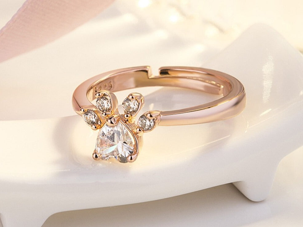 Bague empreinte patte de chat