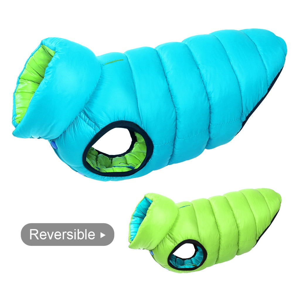 Doudoune pour chien réversible