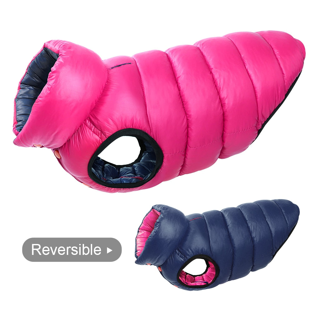 Doudoune pour chien réversible