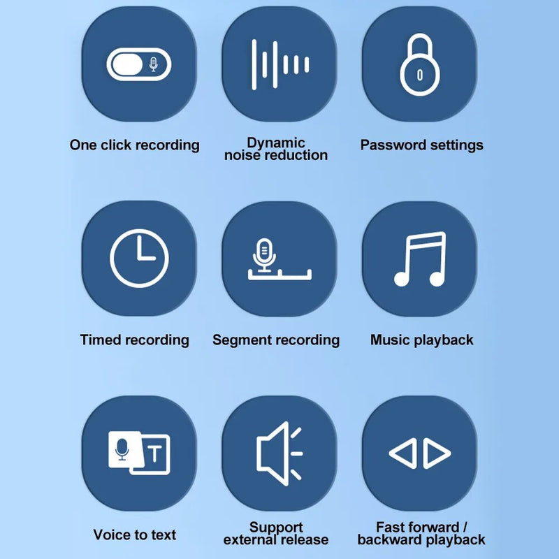 Mini Dictaphone discret avec réduction de bruit dynamique