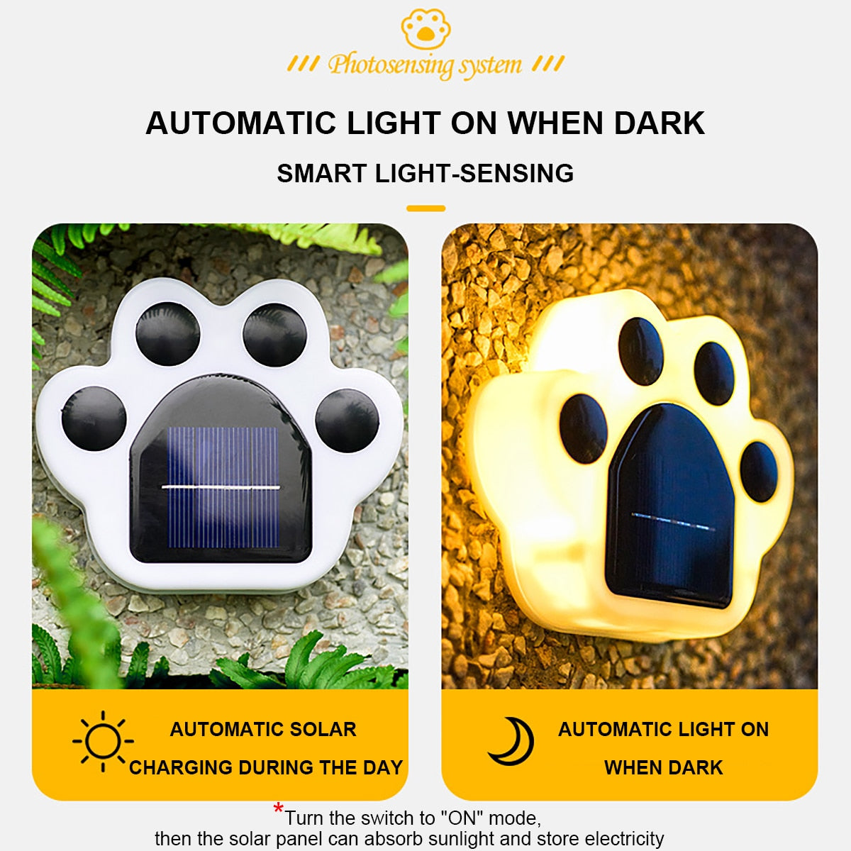 Lot de 2 lampes solaire Pattes de Chat