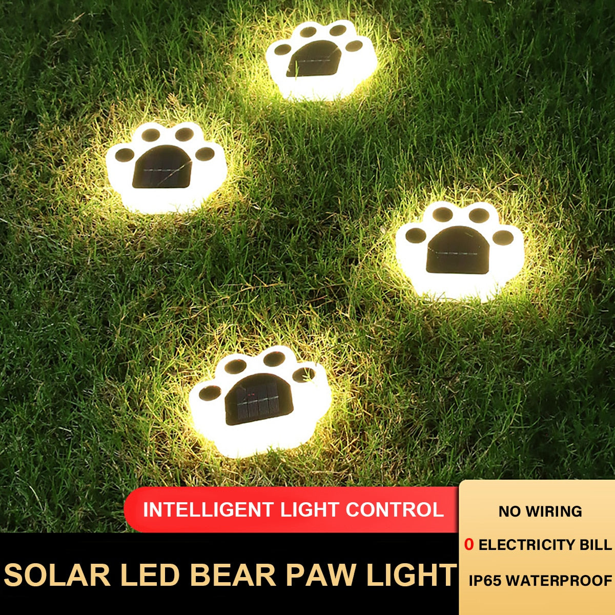 Lot de 2 lampes solaire Pattes de Chat