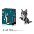 Puzzle complexe de chat en 3D